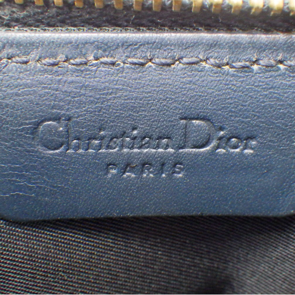 Dior Trotter Canvas Navy Saddle Bag logo view