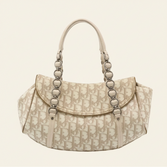 Dior Trotter Romantique Beige Shoulder Bag back view