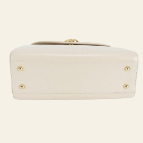 Givenchy Beige Leather Top Handle Bag bottom view