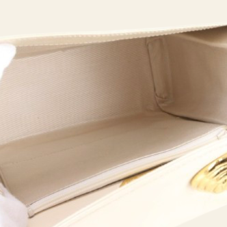 Givenchy Beige Leather Top Handle Bag interior view