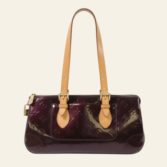 Louis Vuitton Trapeze Rosewood Burgundy Avenue Handbag front view