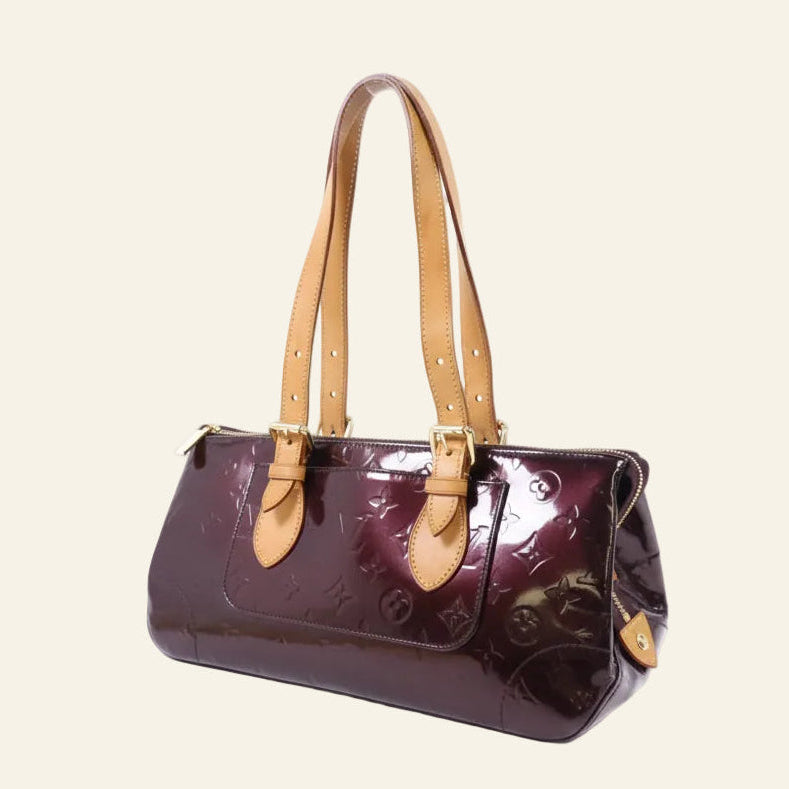 Louis Vuitton Rosewood Burgundy Avenue Shoulder Bag front side view