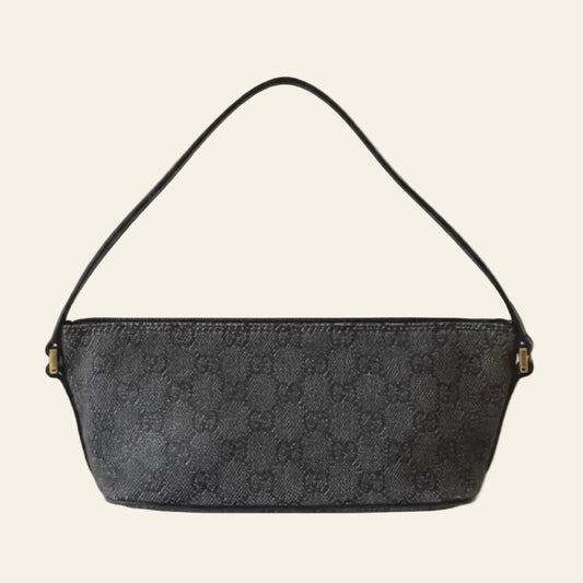 Gucci GG Canvas Grey Accessory Pouch back view