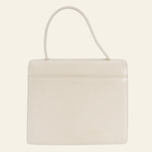 Givenchy Beige Leather Top Handle Bag back view