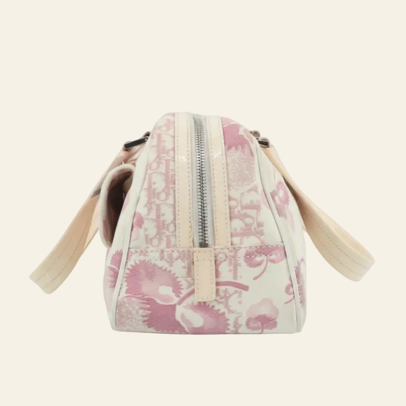 Dior Cherry Blossom Pink Canvas Bag side view