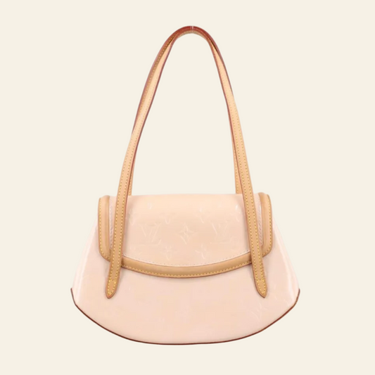 Louis Vuitton Vernis Biscayne Bay Pink Shoulder Bag front view