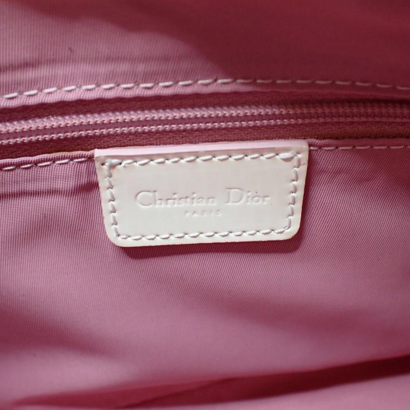 Dior Cherry Blossom Pink Canvas Bag logo view