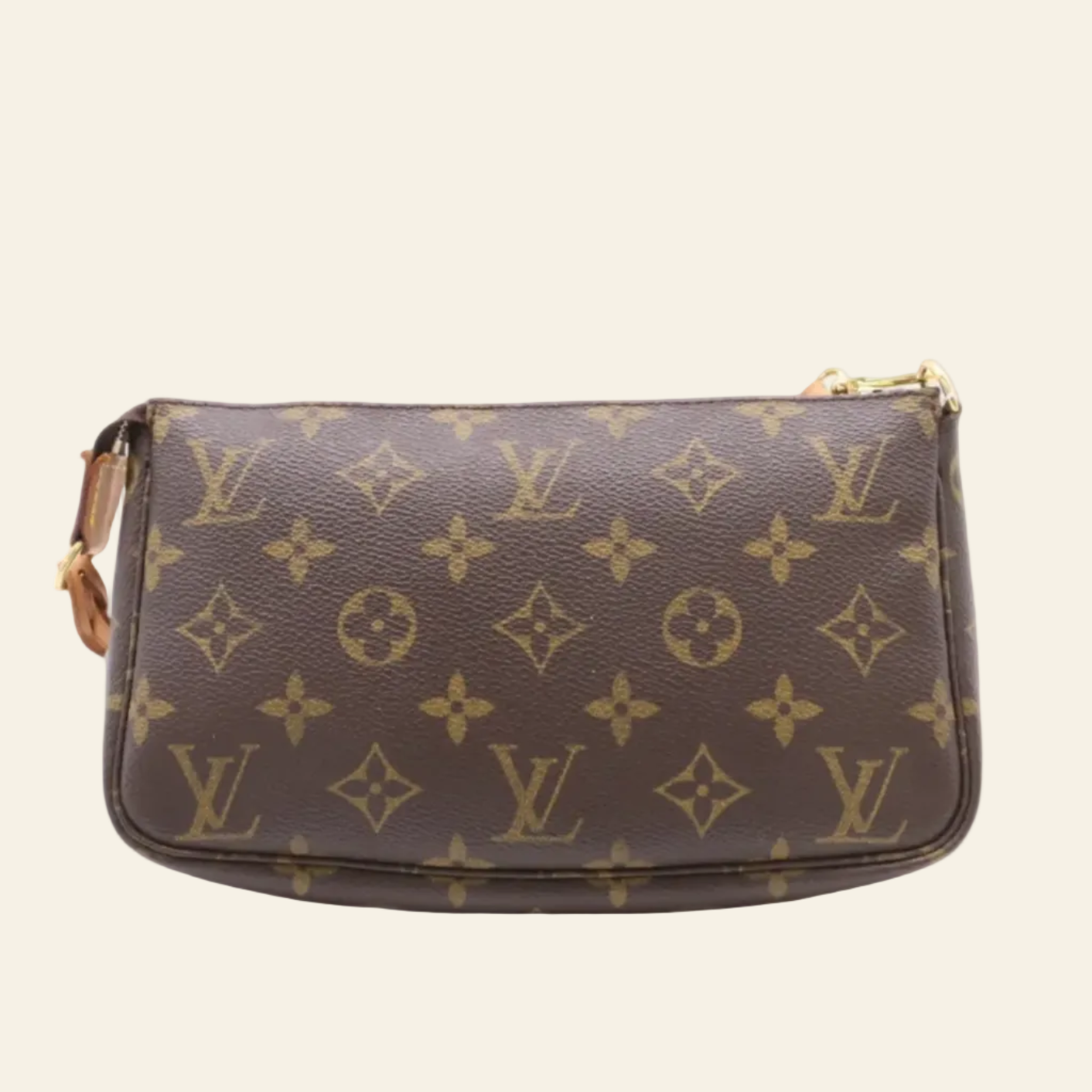 Louis Vuitton Monogram Brown Pochette Bag back view