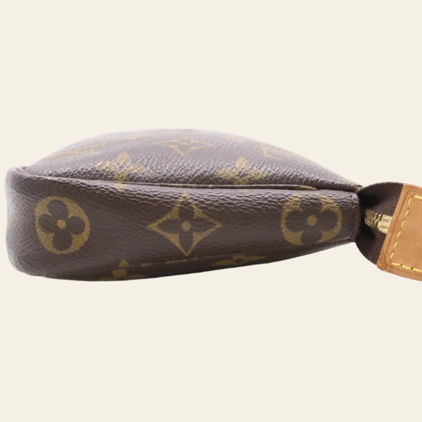 Louis Vuitton Monogram Brown Pochette Bag side view