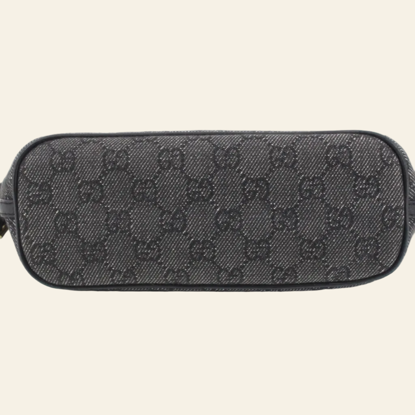 Gucci GG Canvas Grey Accessory Pouch Bag bottom view