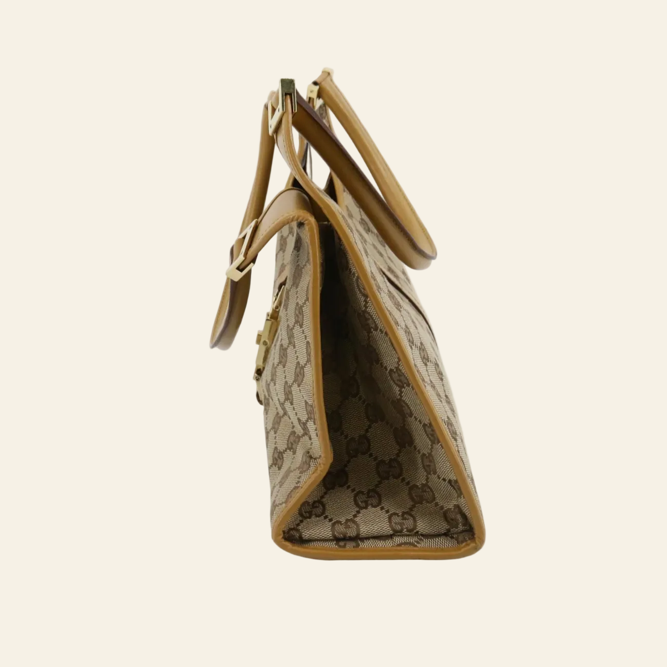 Gucci GG Canvas Jackie Brown Shoulder Bag side view