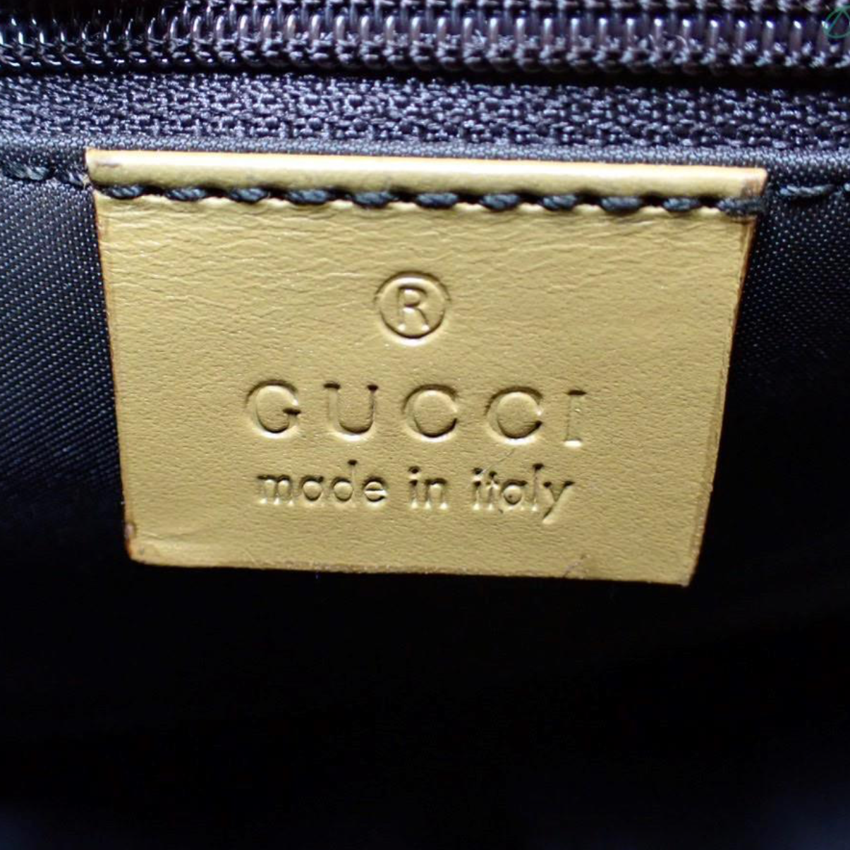 Gucci GG Canvas Jackie Brown Shoulder Bag logo view