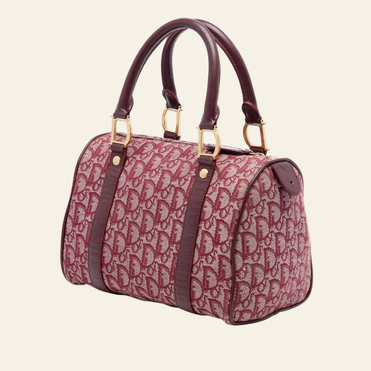 Dior Diorissimo Trotter Red Boston Mini Bag front side view