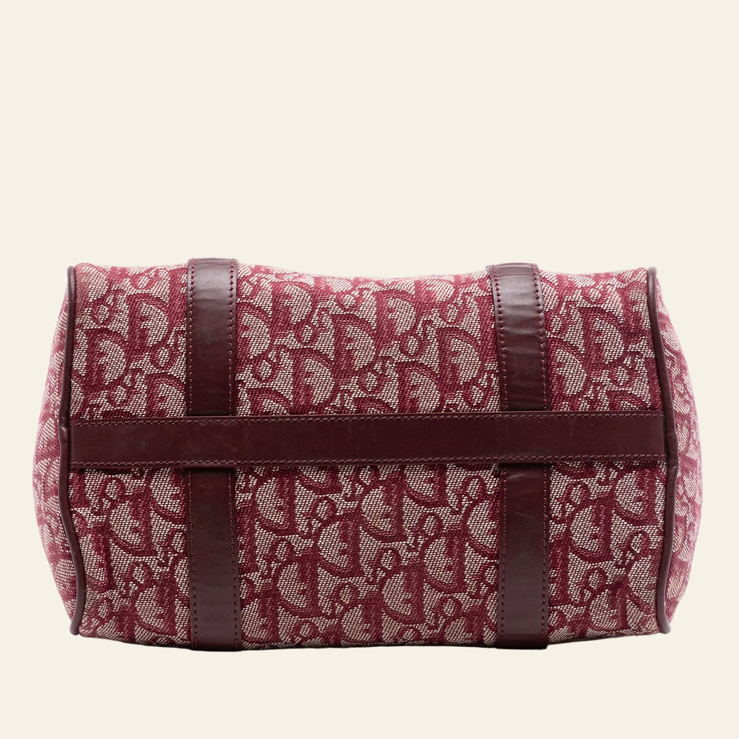 Dior Diorissimo Trotter Red Boston Mini Bag bottom view