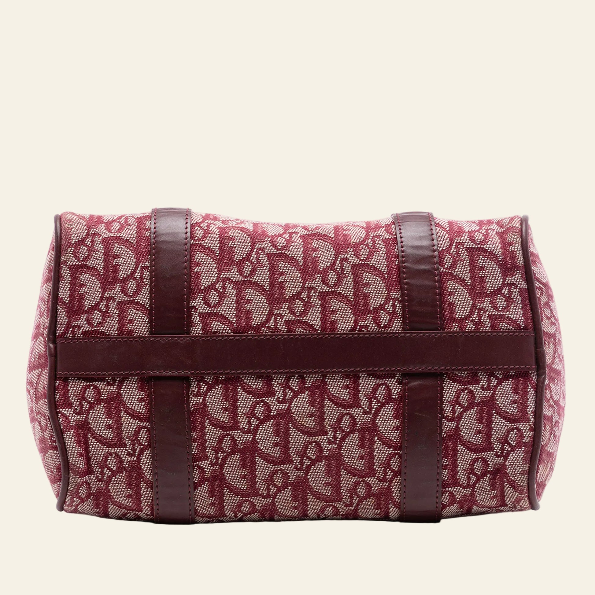 Dior Diorissimo Trotter Red Boston Mini Bag bottom view