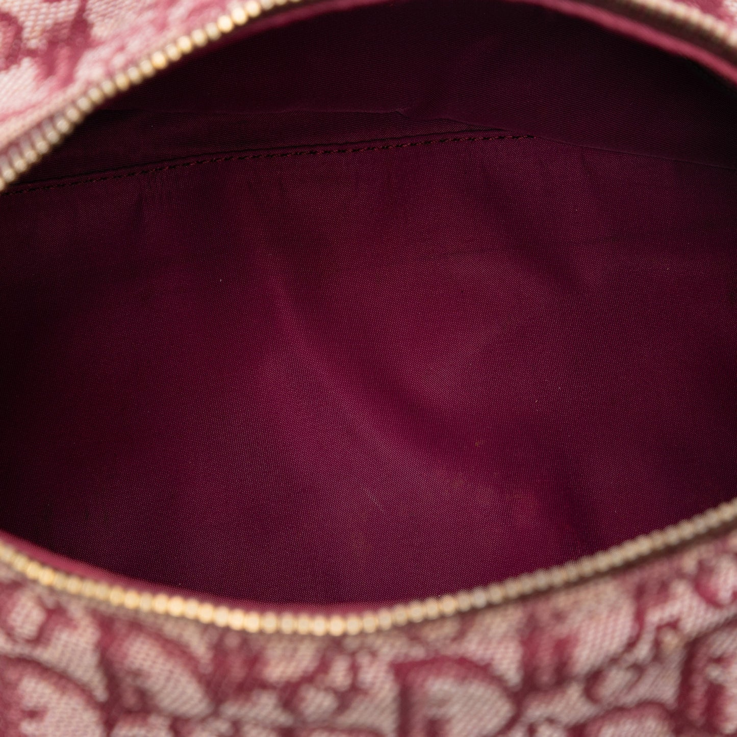 Dior Diorissimo Trotter Red Boston Mini Bag interior view